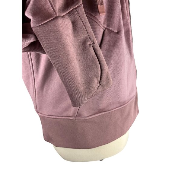 Athleta Triumph Rose Pink Luxe Shine Women Sherpa Lined Hoodie Jacket, Medium - Picture 15 of 16